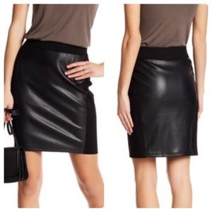 Thacker New York Faux Leather Skirt